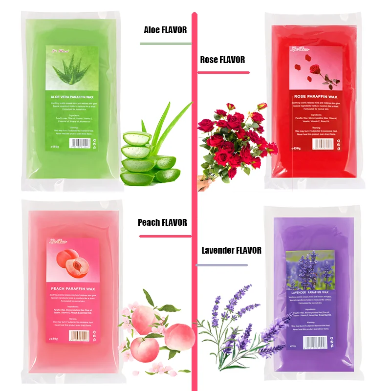 3/1 個ピールオフパラフィンマスク 200 グラム/450 グラム - スパ光沢を復元栄養手と足保湿ケアパラフィン