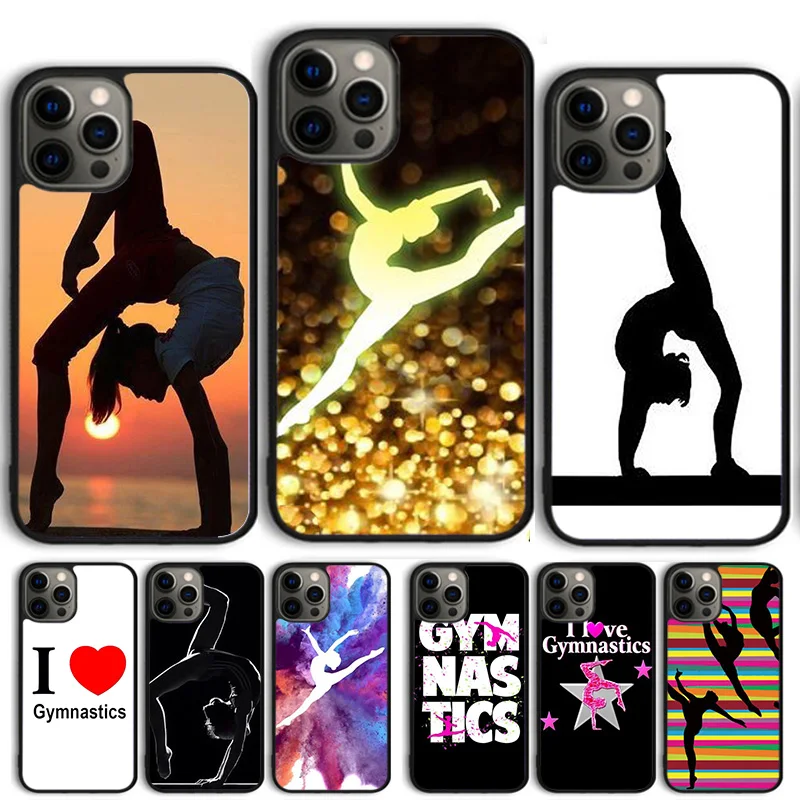 gymnastics silhouette Phone Case Cover For iPhone 15 16 14 13 12 Pro Max mini 11 Pro Max XS XR Plus Coque Shell