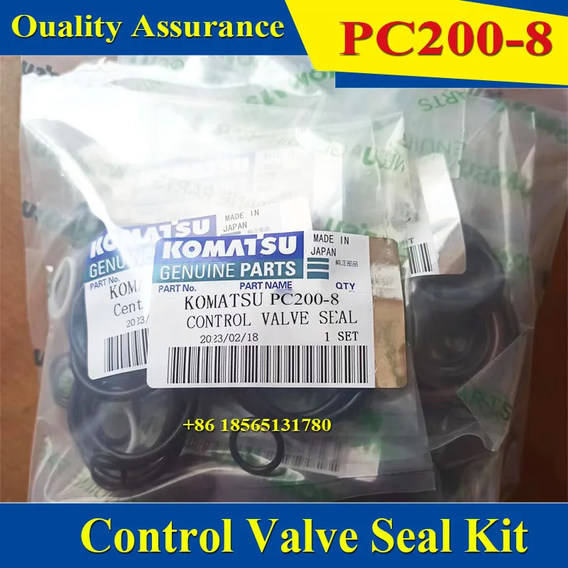 High Quality PC200-8 Control Valve Seal Kit and  50pcs SPGO Seal for Komatsu Excavator Distributor Valve Repair Kit O-Ring