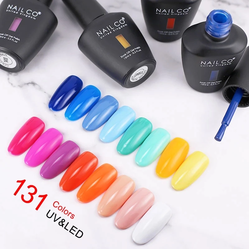 Nailco-ジェルネイルポリッシュ15ml,UV & LED,カラー,春と夏用