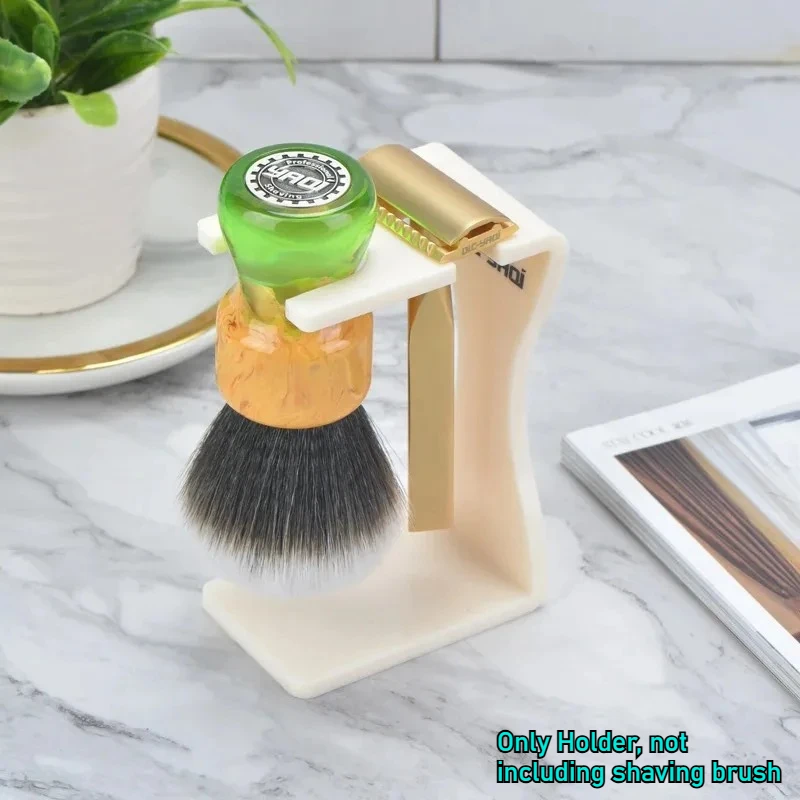 2026 Flash Sale! YAQI Cheap Creamy White Color Shaving Brush and Razor Holder, Men's Grooming Accessories, Fast Shipping