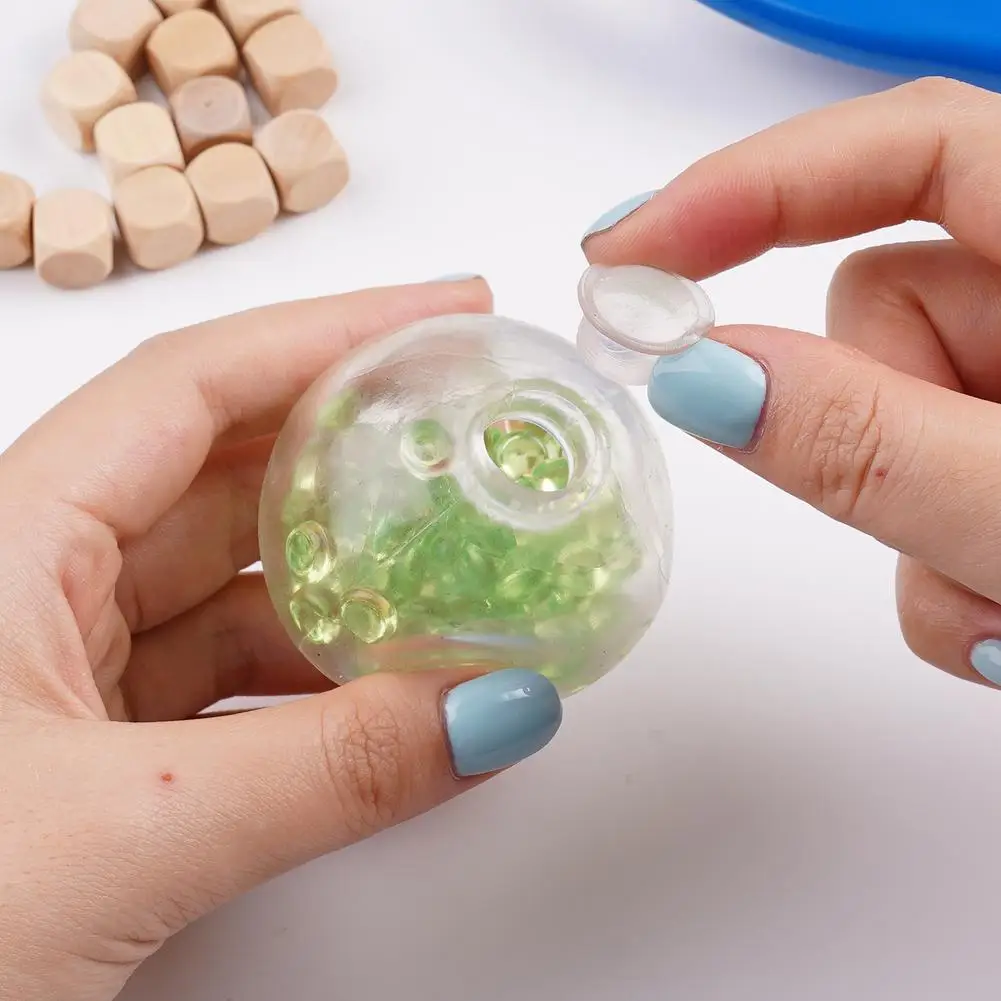 TPR DIY Ball Shell Kit Round Refillable DIY Stress Ball Making Kit Tear Resistant Stretchy Squishy Ball Making Kit Hands on Play