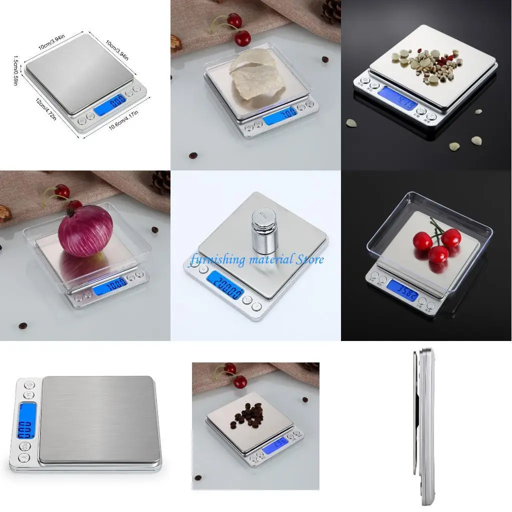 

Y5GD Upgraded Large Small Kitchen Scale Battery Powered Mini Electronic Scale