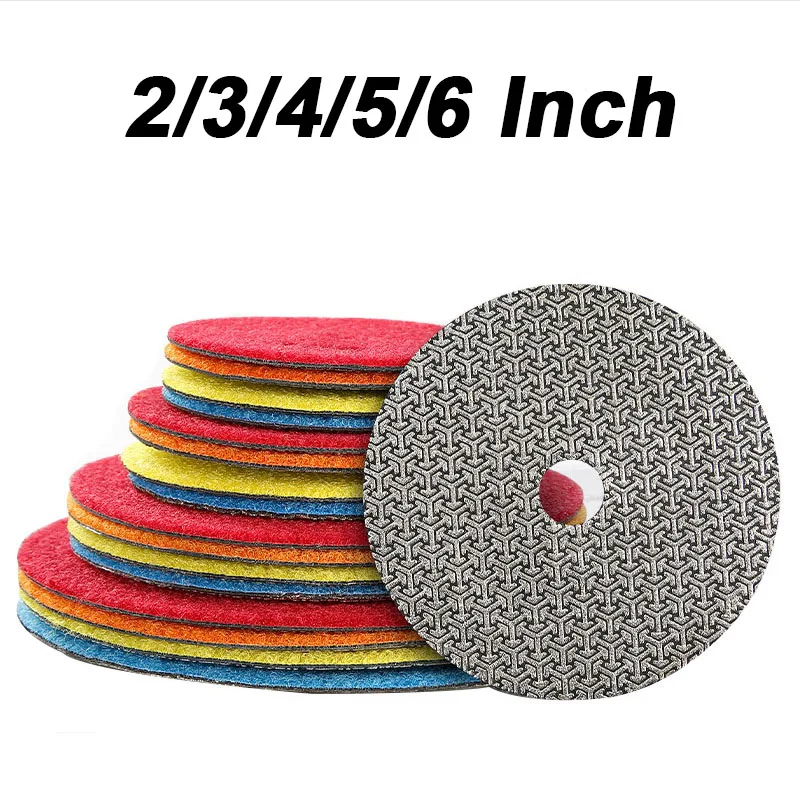 Electroplated Diamond Sanding Disc Angle Grinder Polishing Pad for Glass Granite Marble Tile Slab Burr Grinding and Polishing