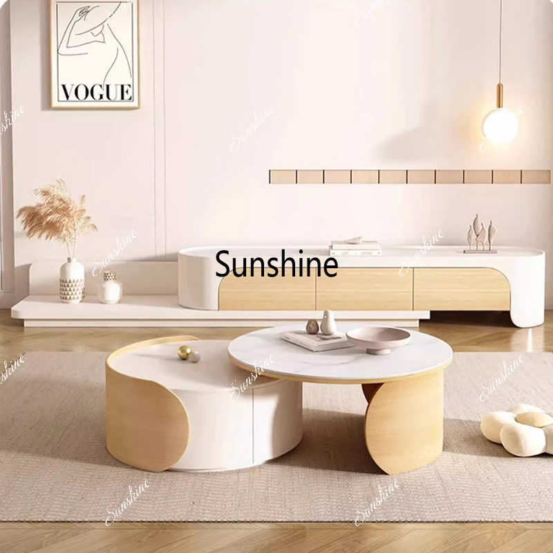 Italian Kawaii Tv Stand Floor Adjustable Beauty Trendy Tv Stand Modular Minimalist Meuble De Télévision Furniture Living Room