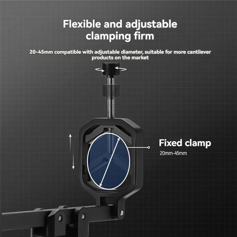 NEEWER Mic Boom Pole Support Holder For Light Stand Boom Arm C Stand Metal Nonslip DSLR Video Microphone Mount Adapter
