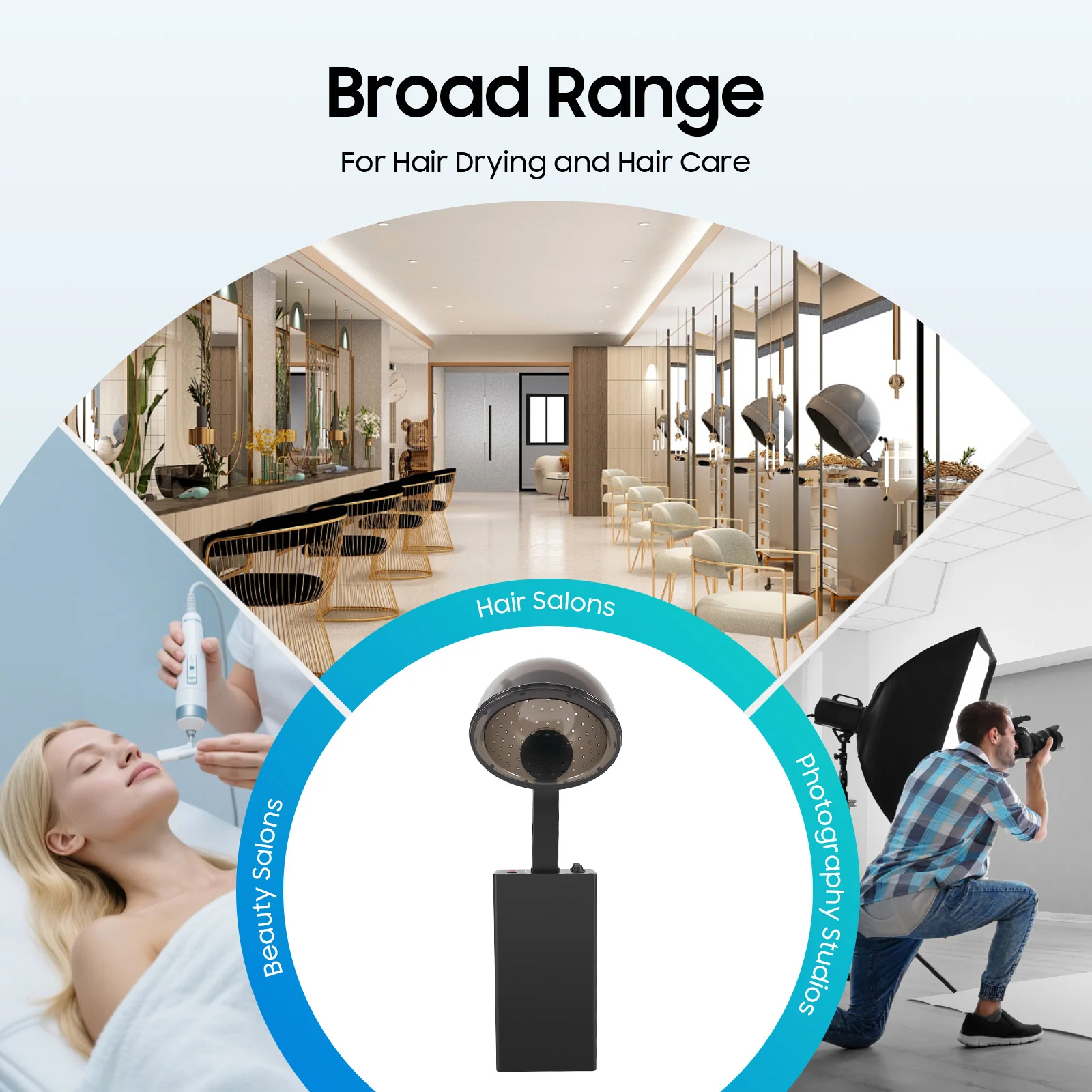 

Professional Hood Hair Dryer 1200W with Timer - Adjustable Temperature &Angle for Home Salon, Hair Care & Styling, 110V US Plug