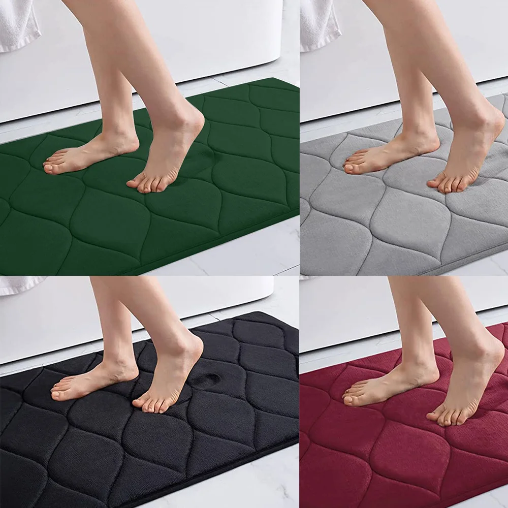 

5 Colors Home Bath Mat Super Absorbent Bathroom Carpets Rugs Soft Memory Foam Floor Bedroom Toilet Floor Shower Rug Decor