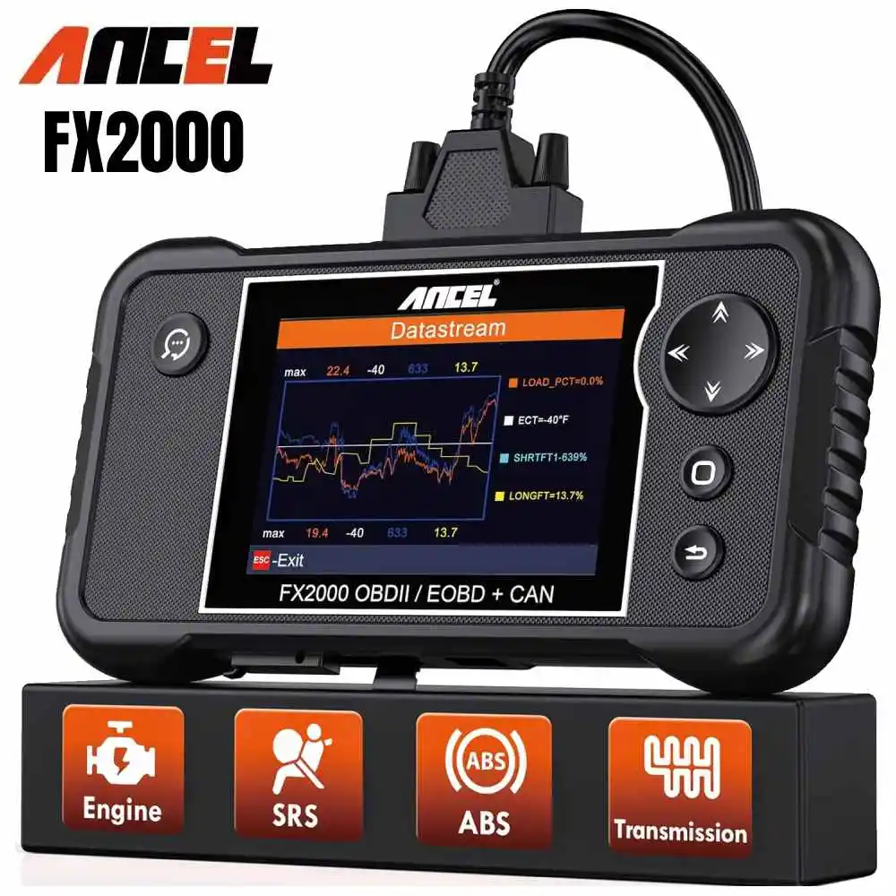 

Автомобильный сканер Ancel FX2000, OBD2, SRS, подушка безопасности, двигатель, ABS, считыватель кодов коробки передач, профессиональный инструмент для диагностики автомобиля OBD2 диагностика автомобиля obd2 scanner