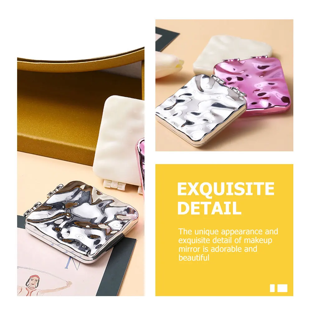 

Portable Small Mirror Thin Pocket Compact Double Sided Hand Handheld Mirrors Makeup