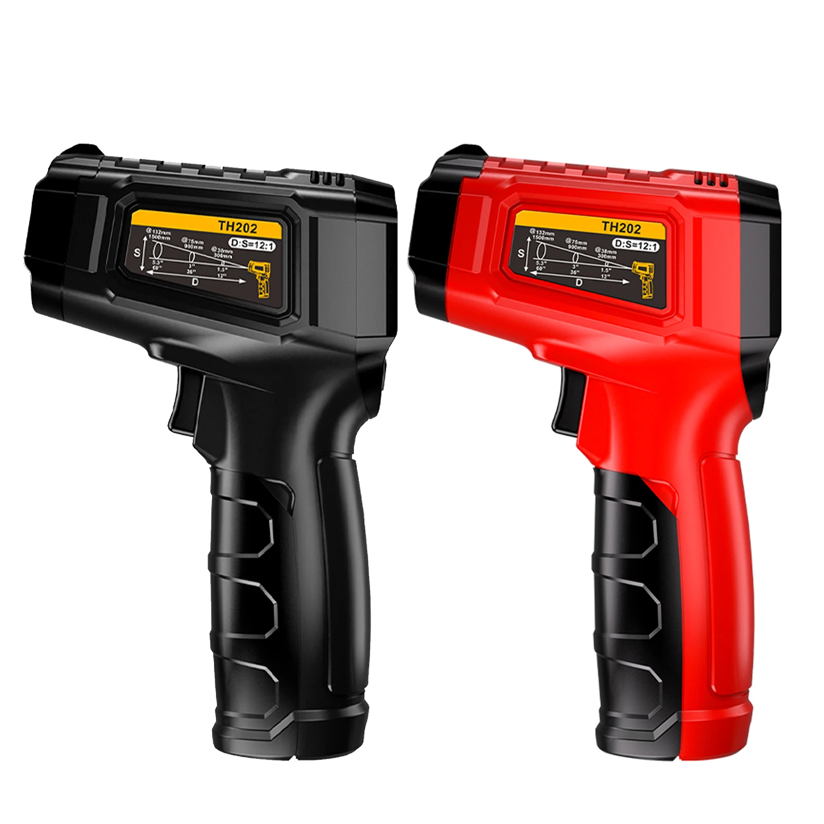 Infrared Thermometer Non-contact Temperature Sensing Gun -50°C to 600°C (-58°F~1112°F) with Adjustable Emissivity 12:1 D:S Ratio