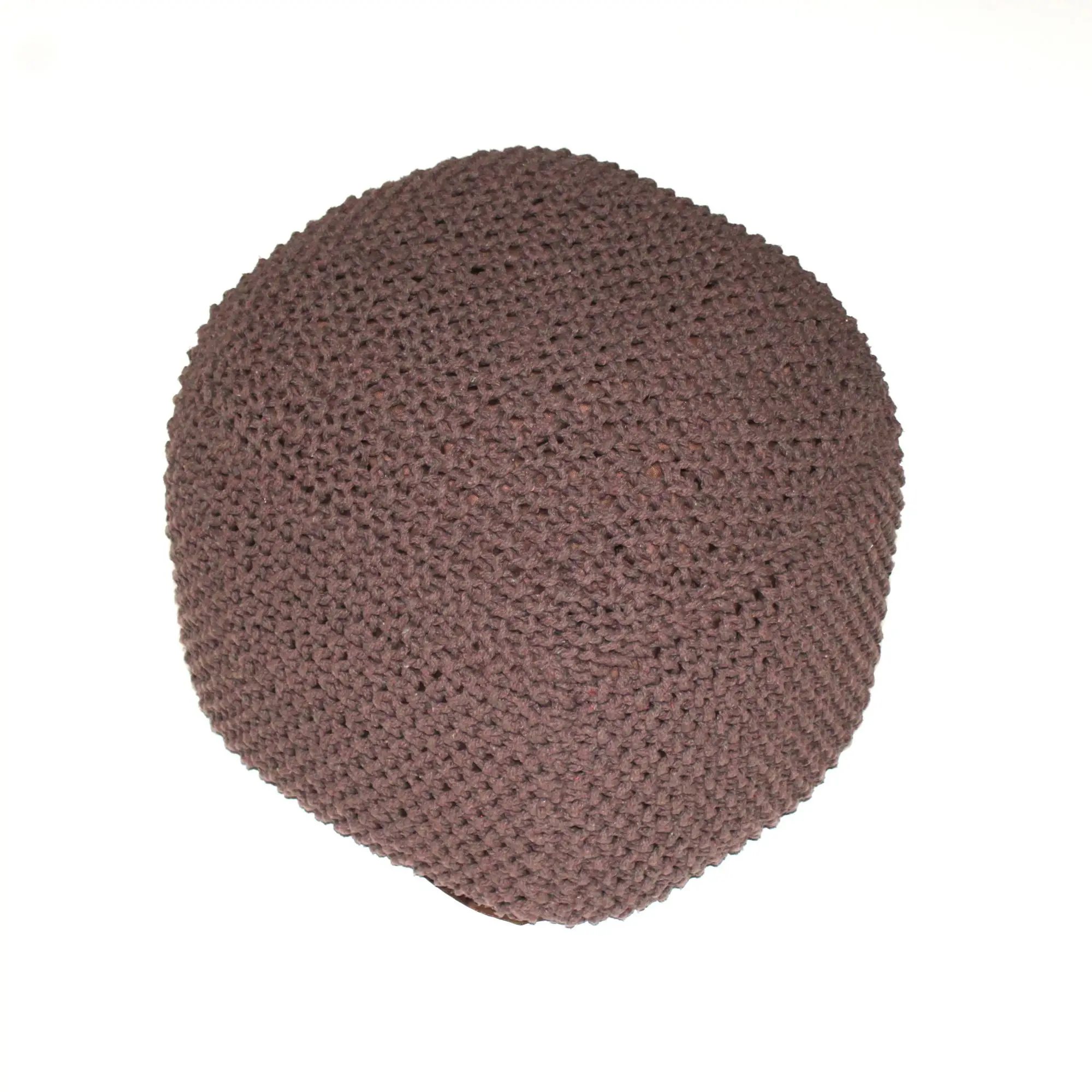 

SEMI-Rounded Pouf - Cable Knitted - Handmade - Perfect Seating for Children and Adults - Footrest for Living Room or Bedroom - 1