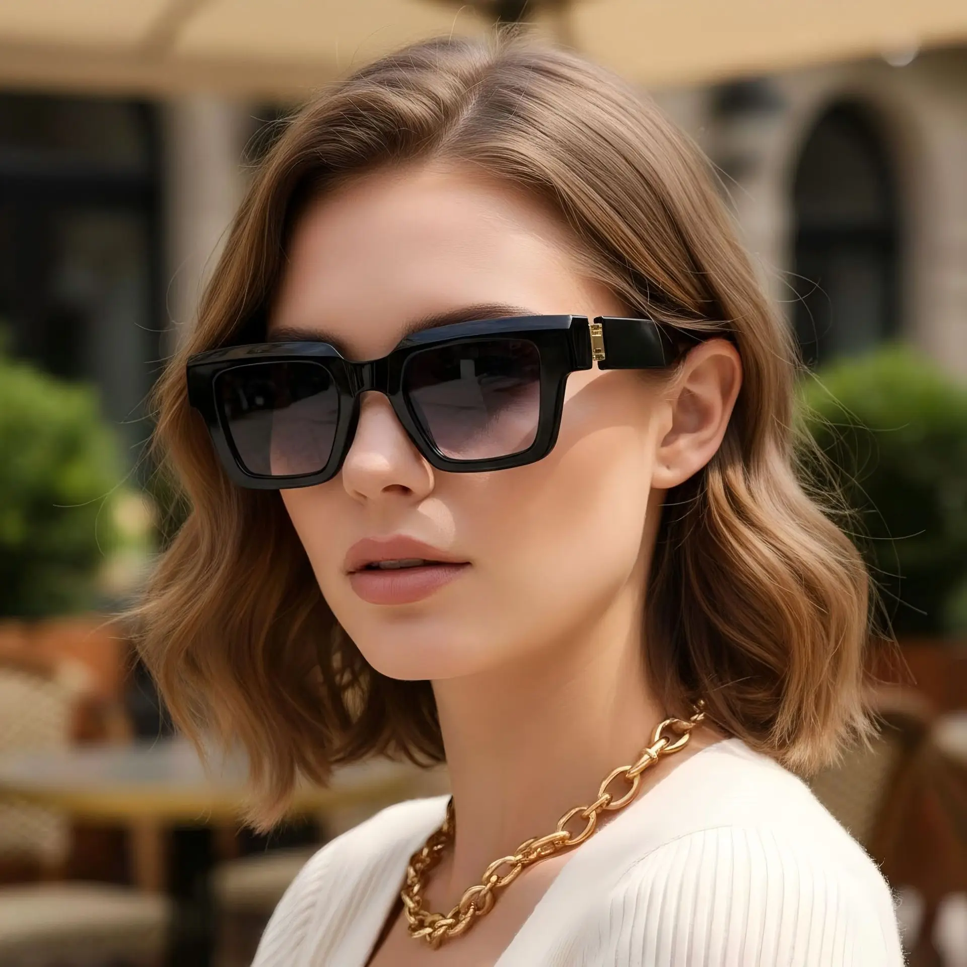 

Новые современные ретро-солнцезащитные очки квадратной формы, высококачественные универсальные очки для уличной фотографии в стиле Jelly Color, легкие люксовые повседневные солнцезащитные очки