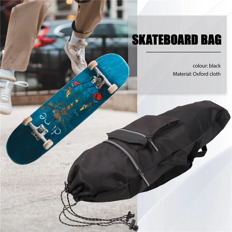 حقيبة ظهر مزدوجة على لوح التزلج على الأرض حقيبة لوح التزلج حقيبة Longboard حقيبة حمل لوح التزلج الملحقات
