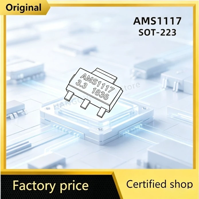 100pcs AMS1117-3.3V ADJ 1.2V 1.5V 1.8V 2.5V 5.0V Voltage Regulator IC Lot