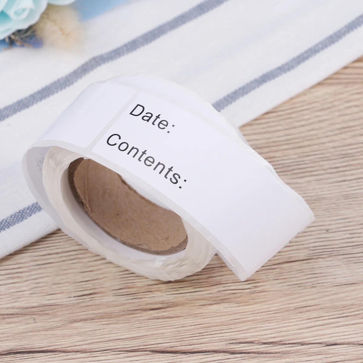 125 Pcs/Roll Storage Bins Food Label Stickers Blank Container Freezer Labels White