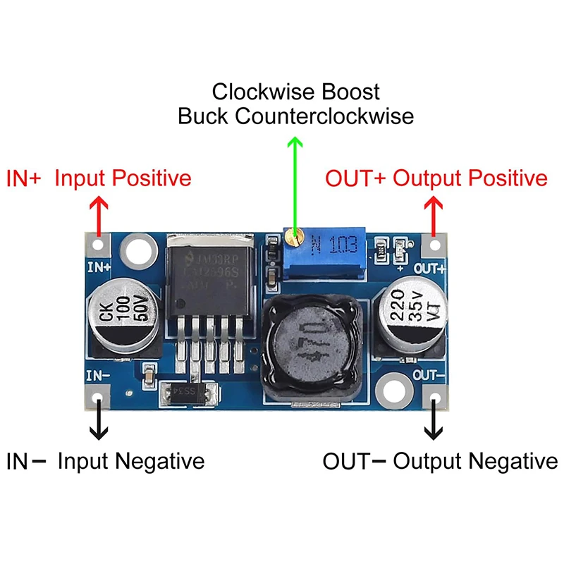 20 قطعة LM2596 LM2596S DC-DC تنحى متغير فولت منظم المدخلات 3.0-40 فولت الناتج 1.5-35 فولت قابل للتعديل محول فرق الجهد الإلكترونية #6