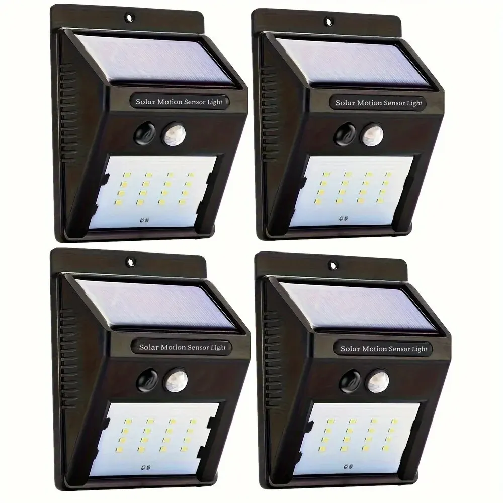 1-4pcs Solar Motion Sensor Wall Lights IP68 Waterproof Outdoor Sconce with Nickel Battery, Touch Control, Flush Mount