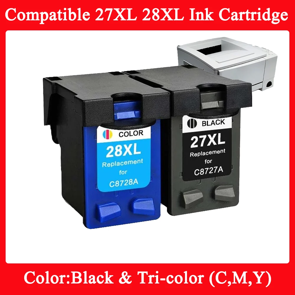 27xl for HP27 28 XL Ink Cartridges Compatible For HP Deskjet 3320 3323 3325 3420 3535 3550 3650 3744 3745 Officejet 4255 4256