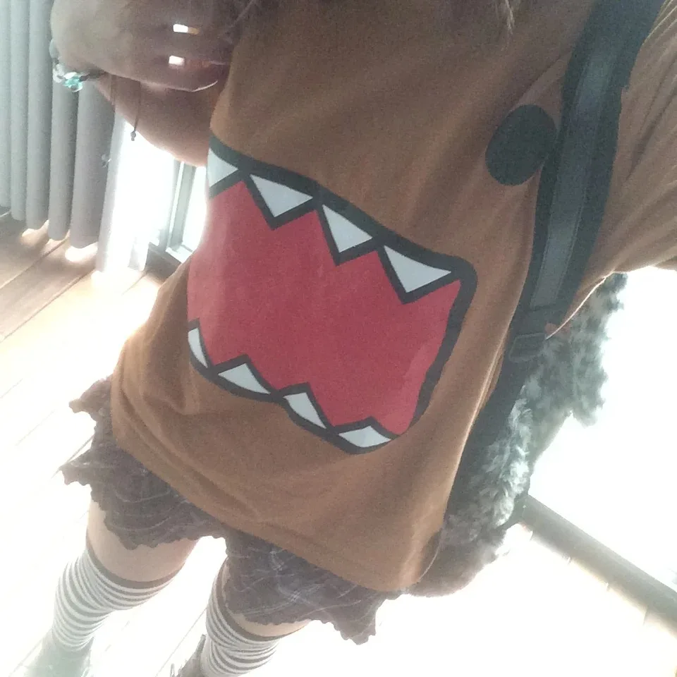 どーもくん 2025 最新プリント面白い半袖 Tシャツ男性と女性の多用途カップルトップ純粋な綿の誕生日ギフト