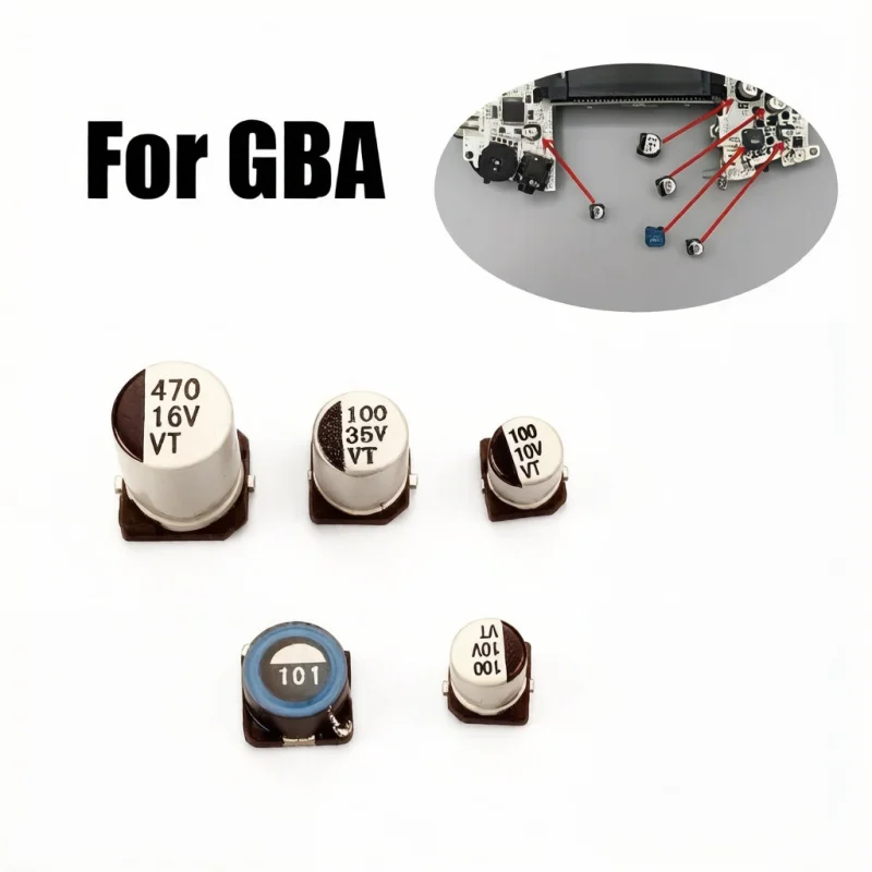 1 set Mainboard Capacitor For GBA GBP GBC for Gameboy Pock et For GBA GBC GBP GBA SP Color Motherboard Repair Replacement