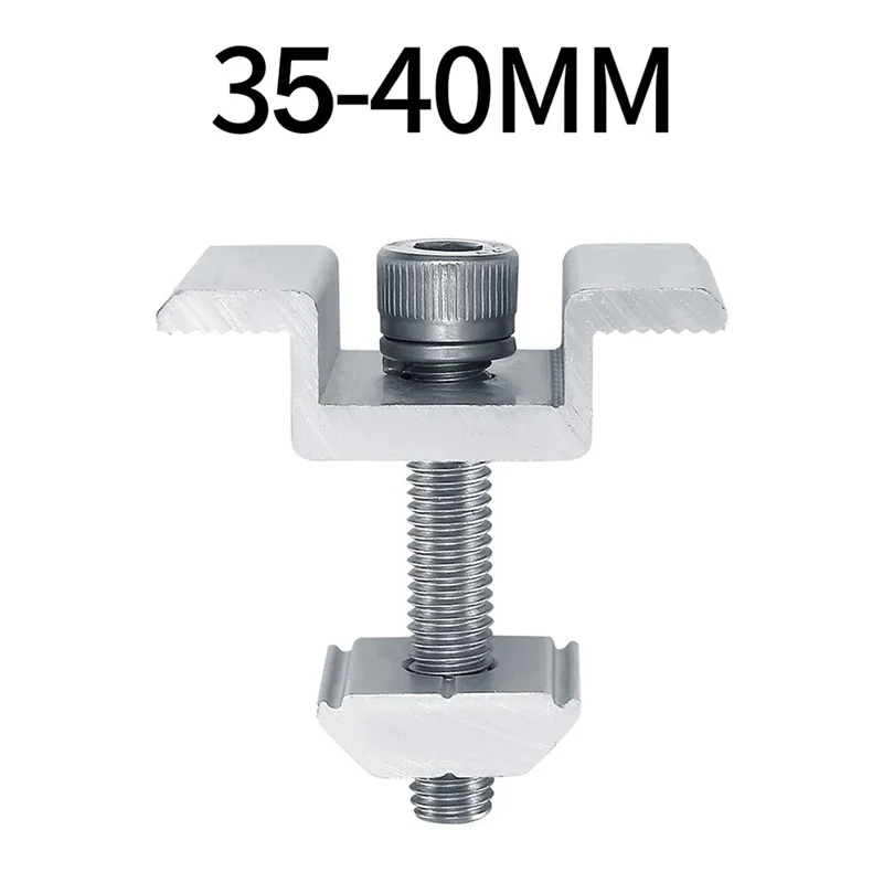 ABDJ-24Pack Solar Panel Mounting Brackets, Solar Panel End Clamps, Centre Clamps, For PV Solar Panel Solar Module 35Mm
