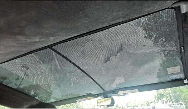 1X Head Glass Roof Sunshade Window Shade Sunroof Mesh Net For Tesla Model X