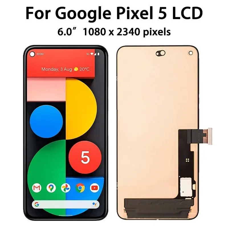 Original For Google Pixel 5 GD1YQ GTT9Q LCD Screen Display Touch Digitizer Assembly For Google Pixel 5a 5G G1F8F G4S1M LCD