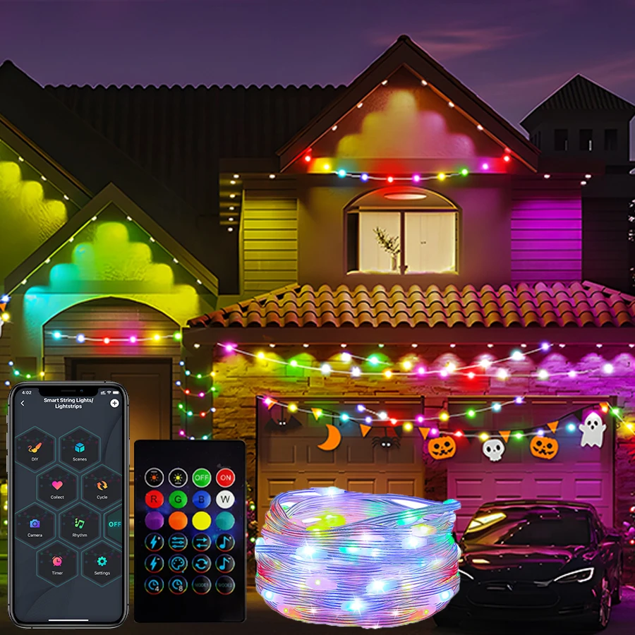 Smart Garden Festoon Lights - Zewnętrzna girlanda dekoracyjna do ogrodu, taśma