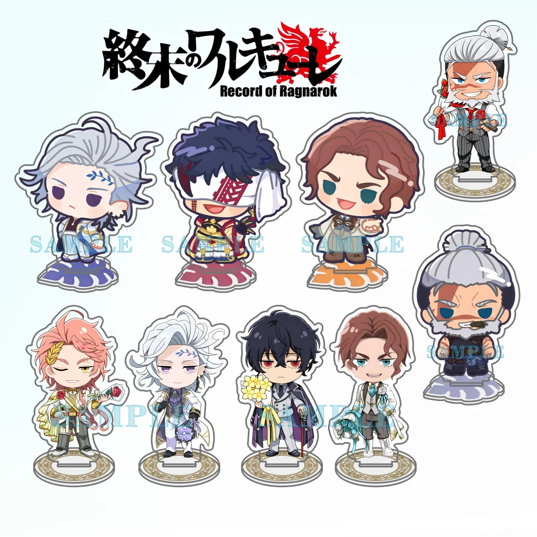 Anime Record of Ragnarok 10CM Acrylic Stand Keychain Holder Buddha Qin Shi Huang Cute Desk Ornament Chaveiro Collectible Gift