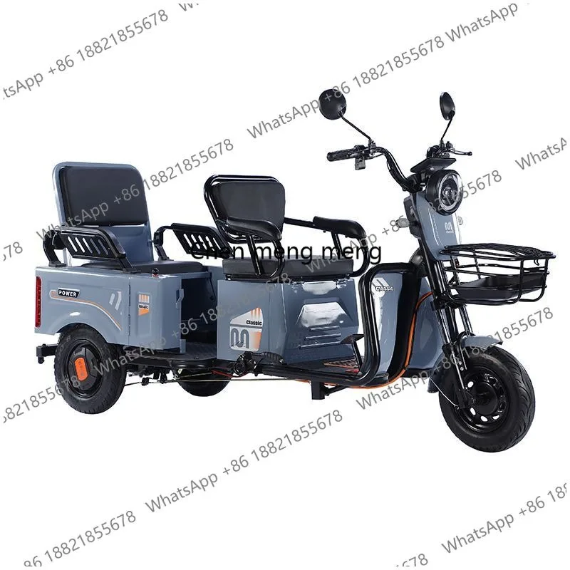 Customized Three Wheeled Electric Tuk Tuk Electric Tricycle CE 48V Folding Electric Trike 48v Open Trike 4 Places Passenger