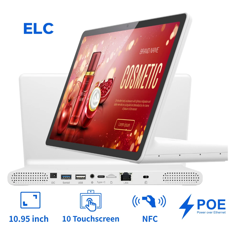 11 Inch Landscape L-shaped Android Tablet In Cell Touch NFC Intelligent Interactive Touch Tablet