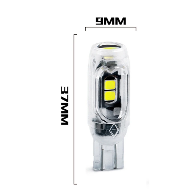 4ชิ้นพวงมาลัย LED ไฟป้ายทะเบียนรถ T10 3030 5Smd LED ไฮไลต์5W5ไม่มีขั้วชิ้นส่วนโคมไฟกว้างแฟลช