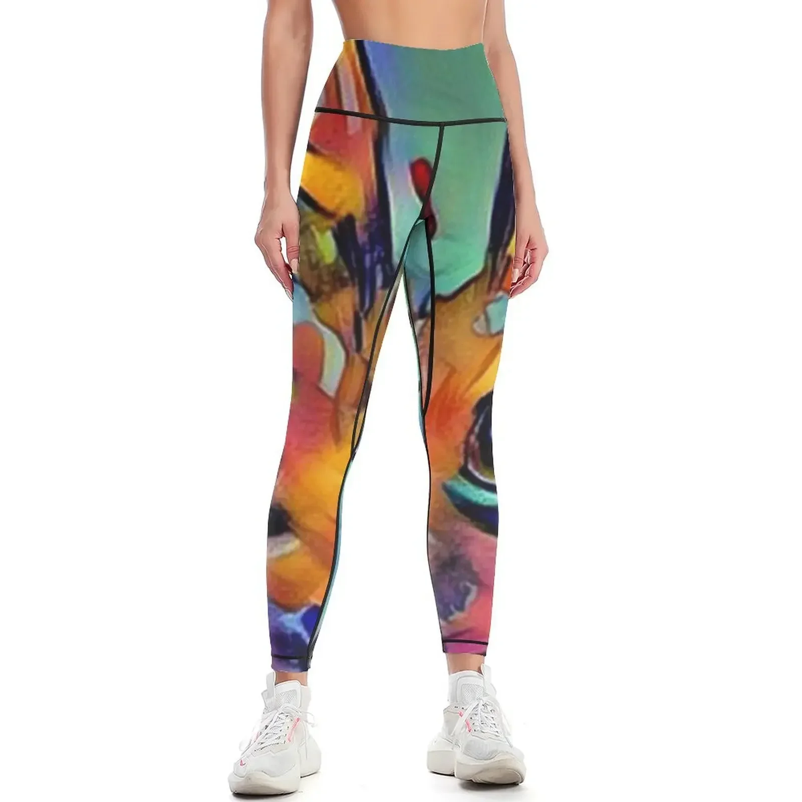 Hare digital painting wild animals cartoon rabbit Leggings Women's tights Sweatpants legging push up Womens Leggings