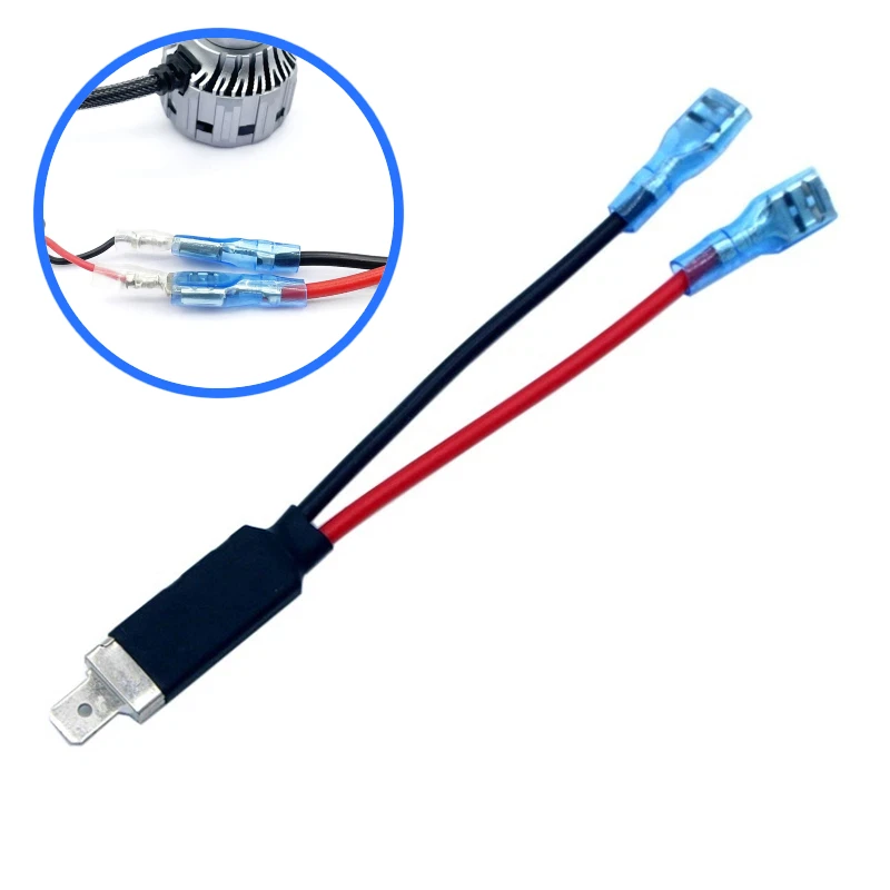 Convertidor de conversión única LED, conector de cableado, adaptador de soporte de Cable para bombillas de faros LED, accesorios para coche, 1 Uds.