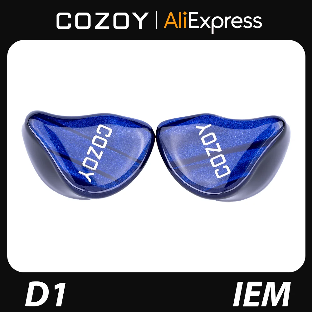 COZOY D1 IEM HIFI 10mm Graphene Diaphragm Dual Magnetic Circuit Dual Cavity Dynamic Wired In-Ear Game Earphones