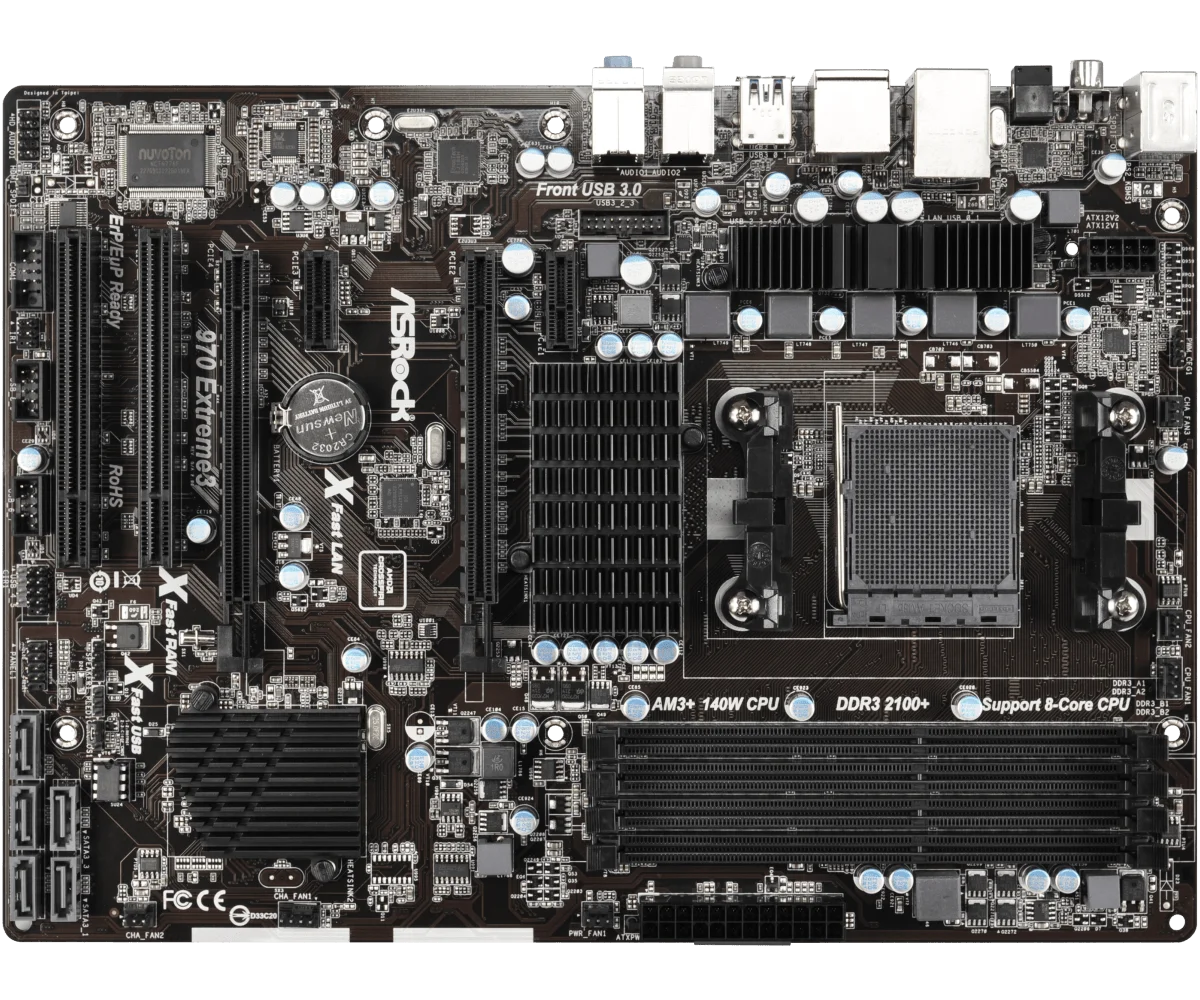 Socket AM3/AM3+ Motherboard ASRock 970 EXTREME3 DDR3 32GB AMD 970 Motherboard SATA III PCI-E 2.0 USB2.0 ATX For Phenom II X6/X4