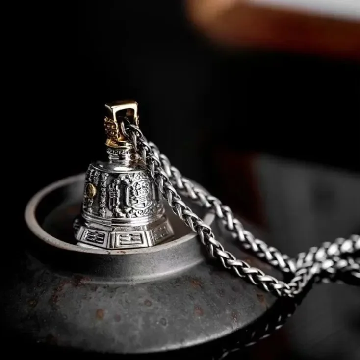 Rain Gradually Ear Bell Tai Chi Gossip Pendant Necklace New Chinese Retro National Style Pendant