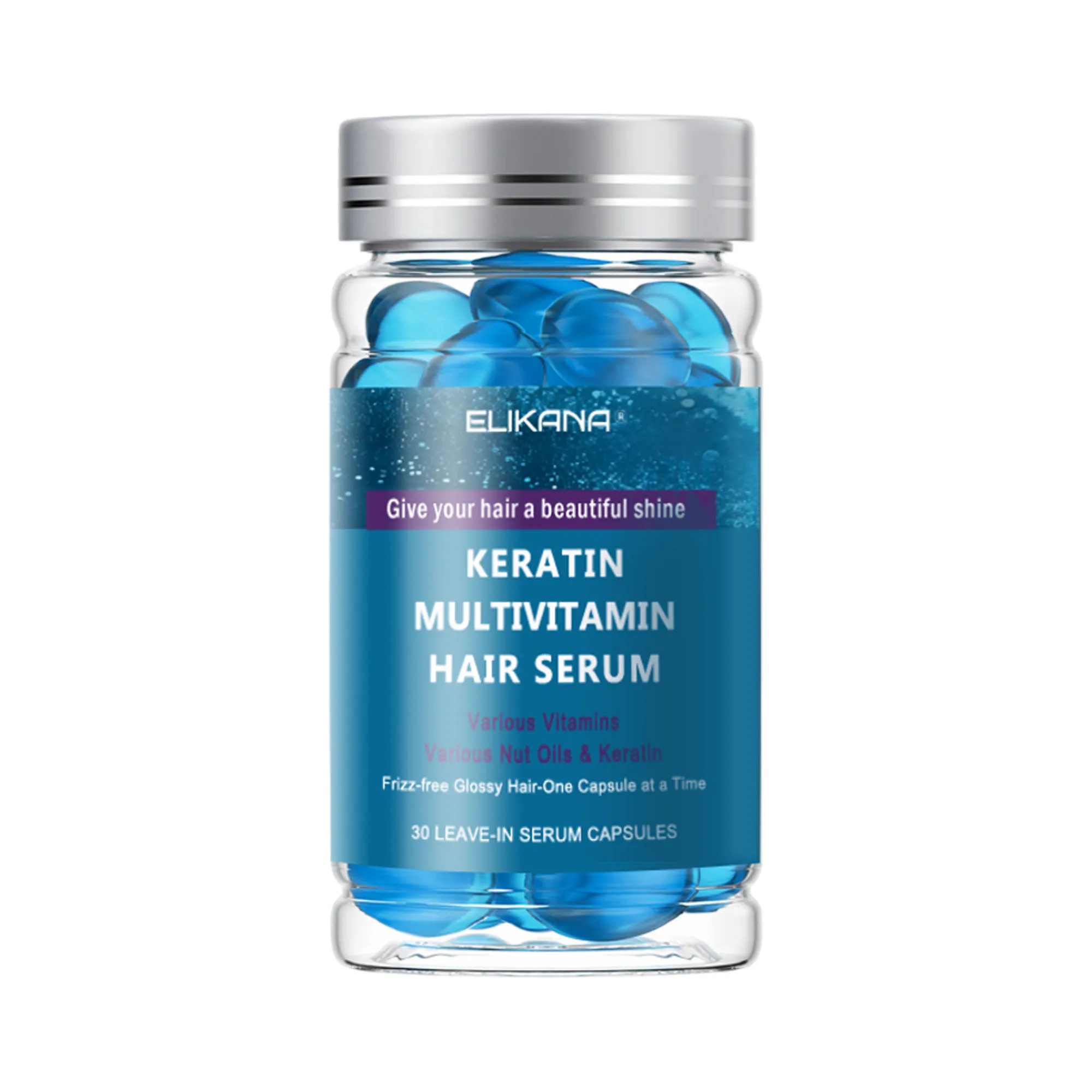 Keratin Vitamin Hair Mask Capsules are rich in multiple hair care ingredients, providing long-lasting moisture.