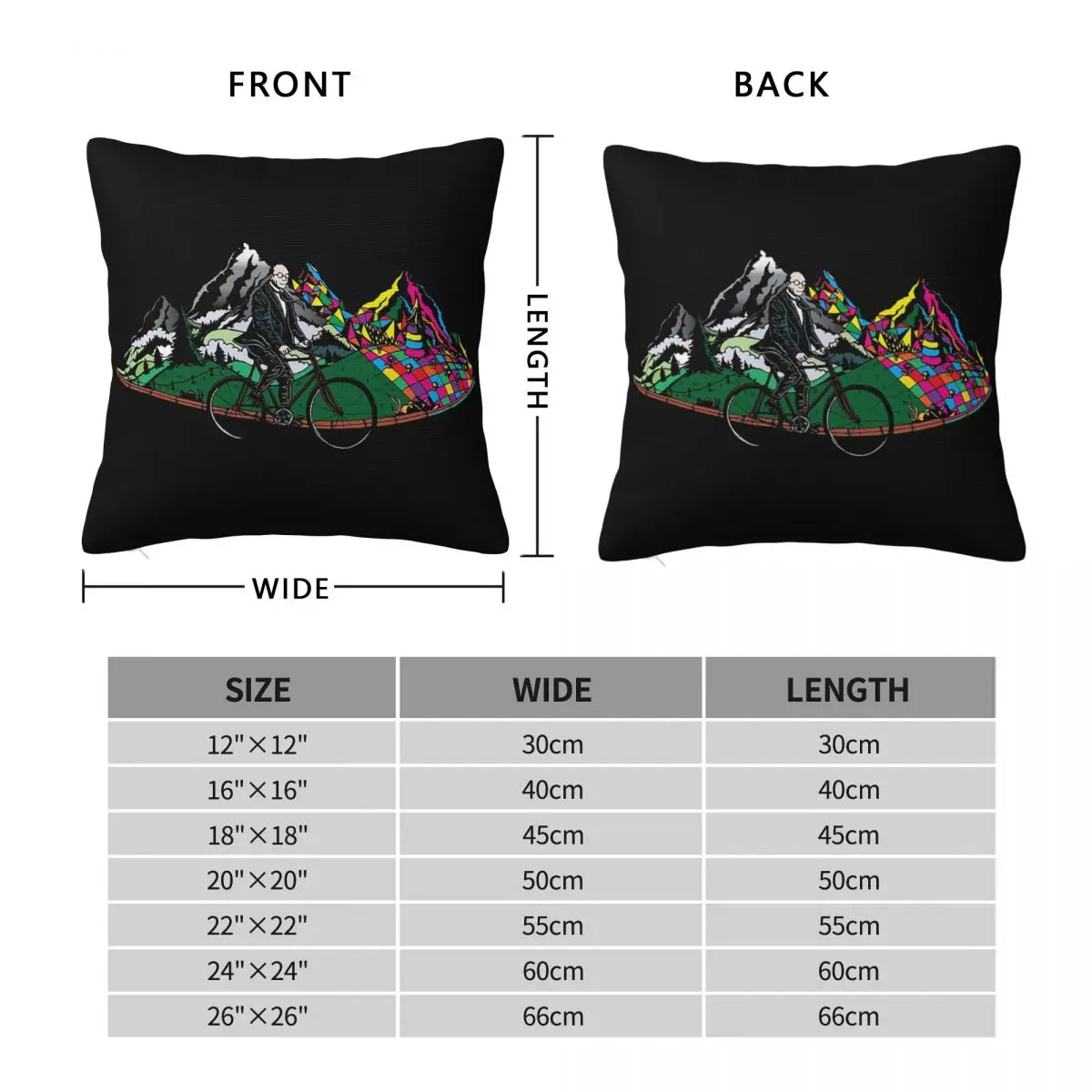 Albert Hoffman 1943 Blotter Bicycle Square Pillowcase Cushion Cover Pillow Case Throw Pillow Cover for Home Sofa Living Room