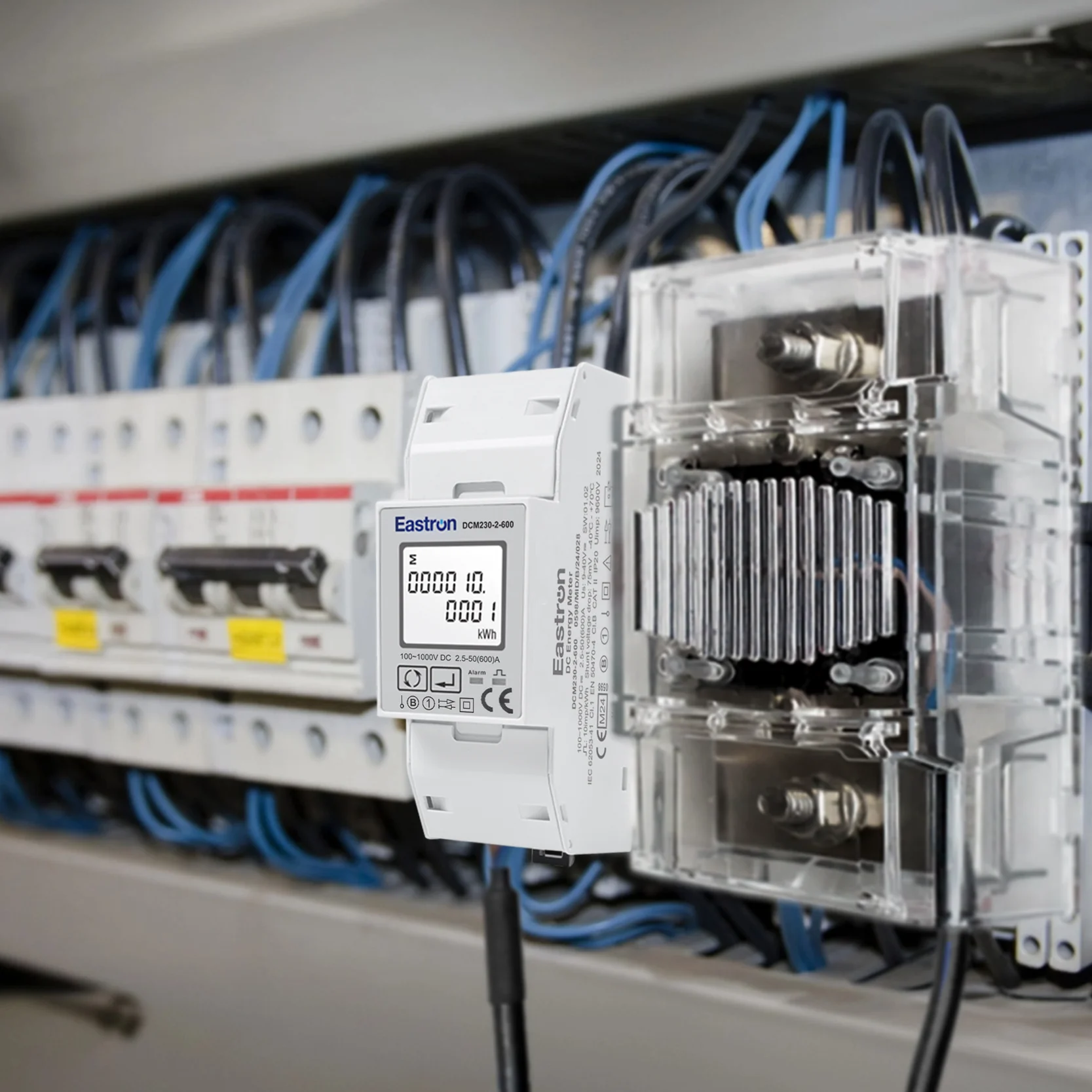 

Eastron DCM230-2 600A Resettable Partial Energy Modbus RTU Din Rail DC Charger Energy Meter