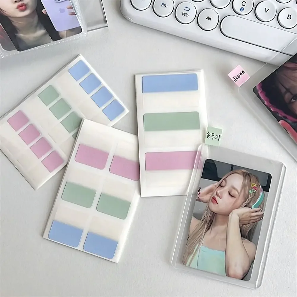 10pcs/lot Multifunctional Memo Pad Self Adhesive Loose-leaf Page Markers Paper Transparent 6 Colors Note Index Stickers