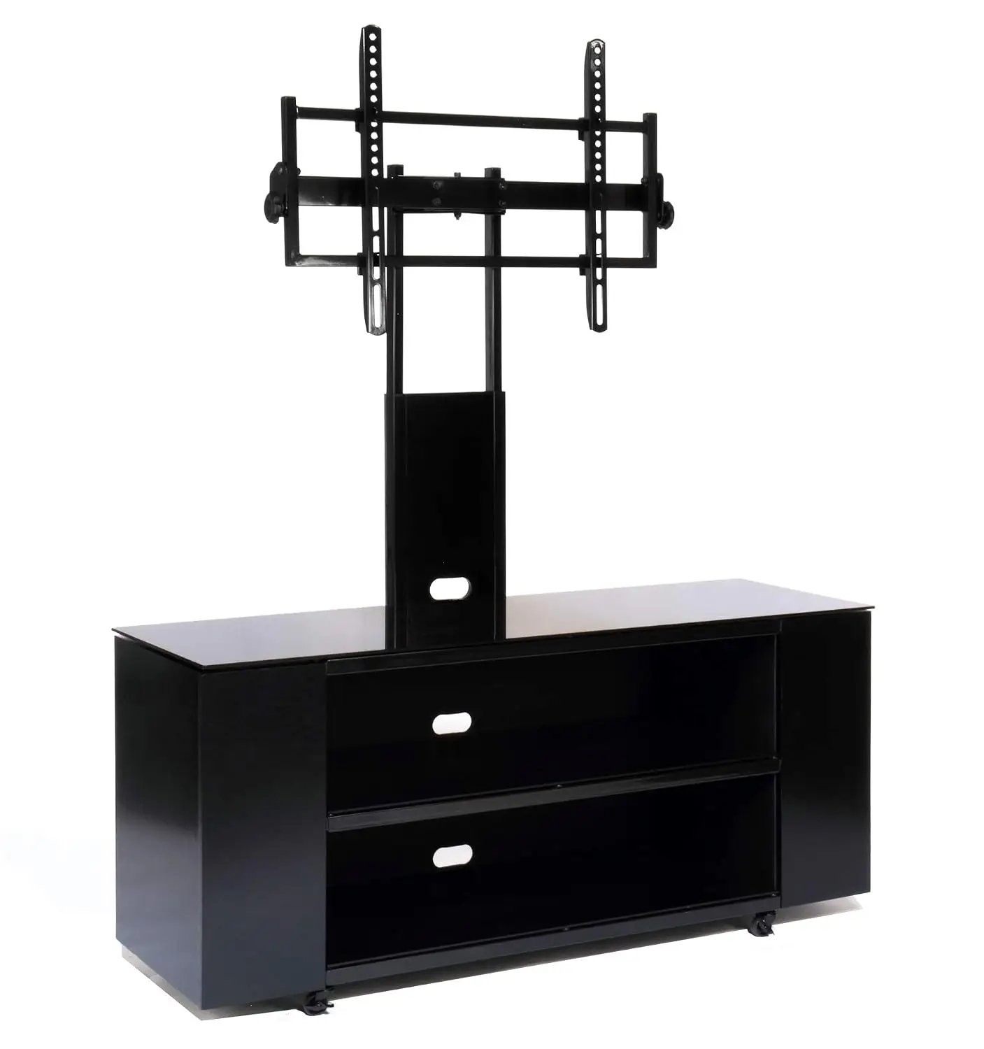 TV Stand With Mount & Wheels For 90 Inch TV CD DVD Storage Cabinet Black, Customized