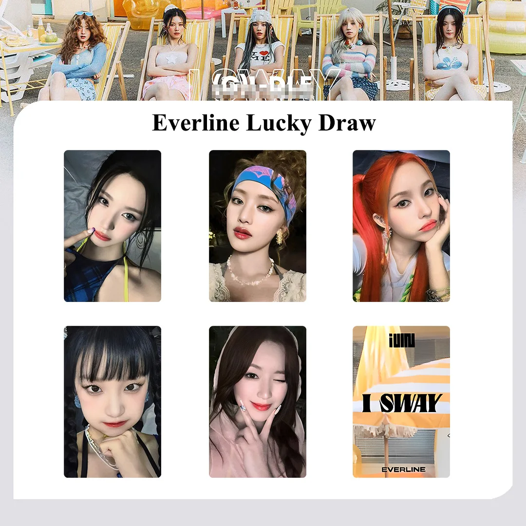 Mini álbum de fotos de KPOP (G)I-DLE I SWAY, lista de tarjetas Soyeon Miyeon Shuhua Lucky SW POB MS K4 Ver Selfie Lomo Cards, regalo para fanáticos, 5 unids/set