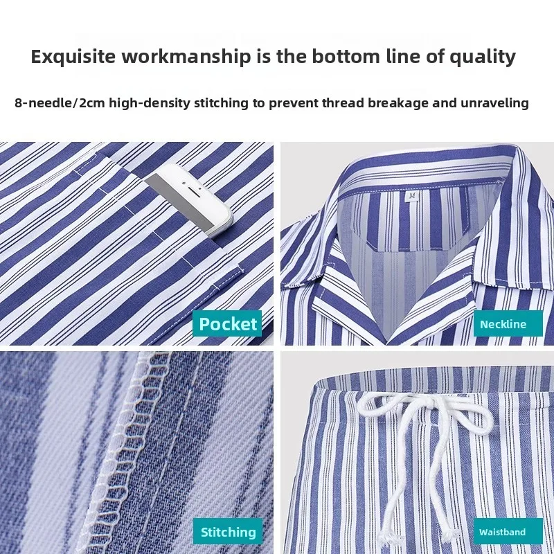 Adaptive Easy-Dressing Patient Pajama Set (Top & Pants) | Home Care Snap-Open Sleepwear for Healthcare