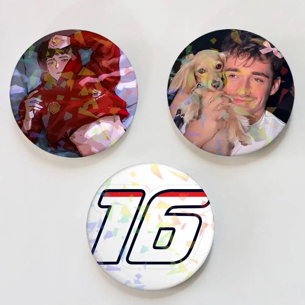C-CharleS Driver L-LeclercS 16 Round Laser Badge Brooch Clothes Backpack Accessories Lapel Decoration Gift
