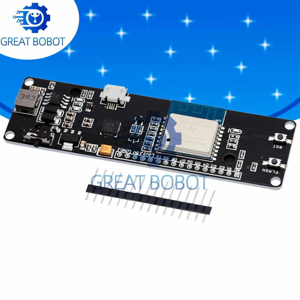 BS ESP8266 WiFi Module with 18650 Battery Charging for WeMos D1 ESP‑02 NodeMCU