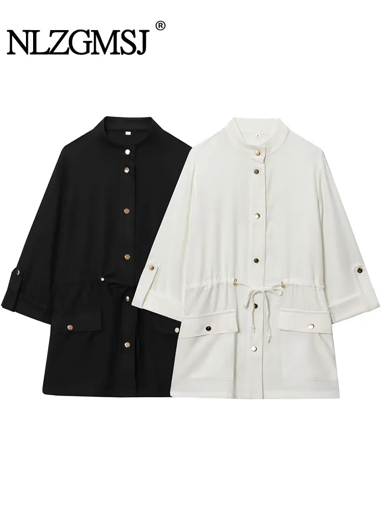 

NLZGMSJ 2025 Women Clothing Casual Blouse Woman Tops Streetwear Ladylike Style Shirts And Blouses Women Tops