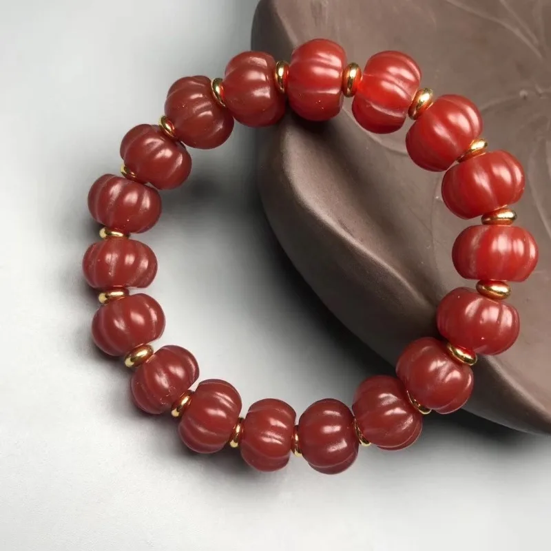 

Браслет из тыквы из натурального агата, модный и универсальный