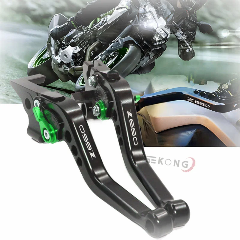 Short High Quality Motorcycle CNC Brake Clutch Levers Fit For Z650 Z 650 2017 2018 2019 2020 2021 2022 2023 2024 With LOGO